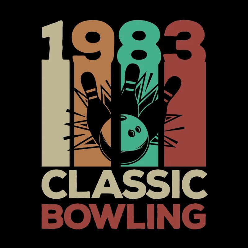 1983 40th Birthday Vintage Retro Bowling