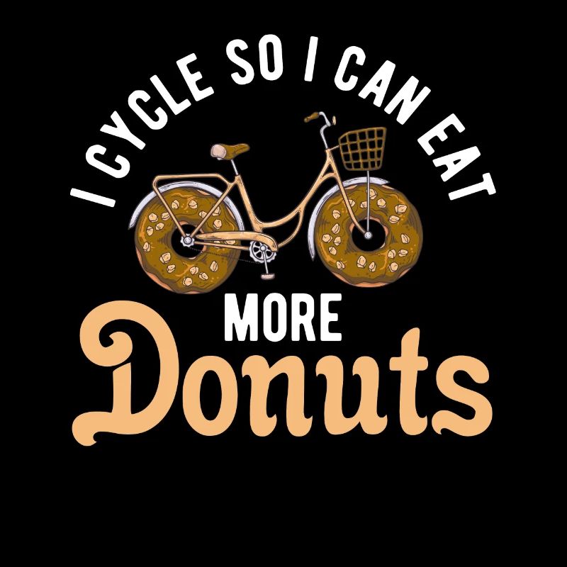 Fahrräder Radfahrer Radfahrer Donuts Spruch