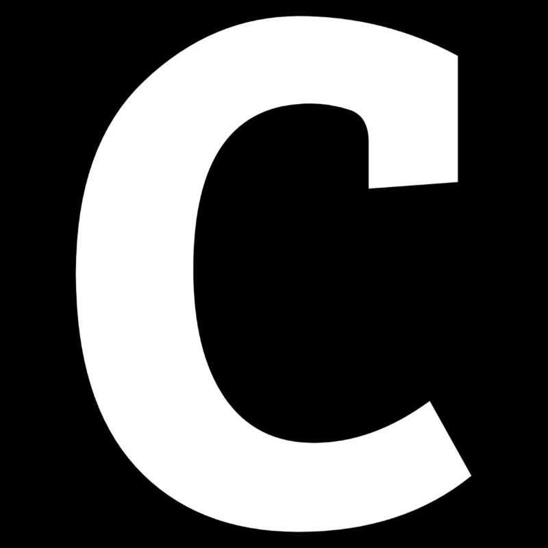 Letter c "c" white