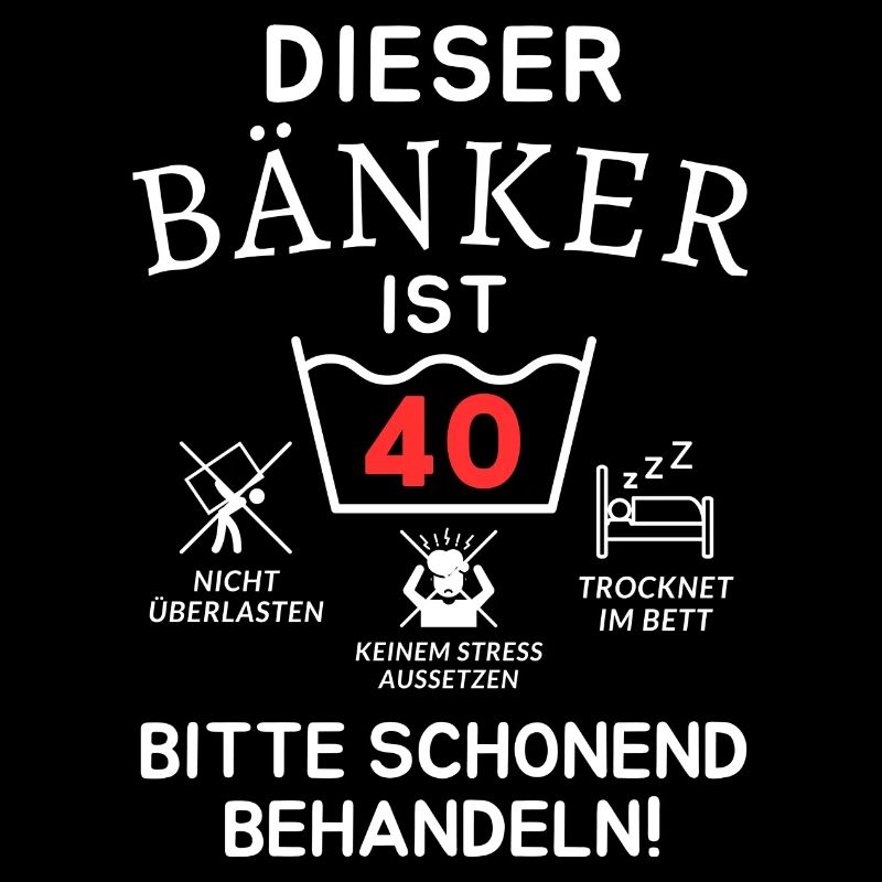 Dieser Bänker ist 40. Schonend behandeln