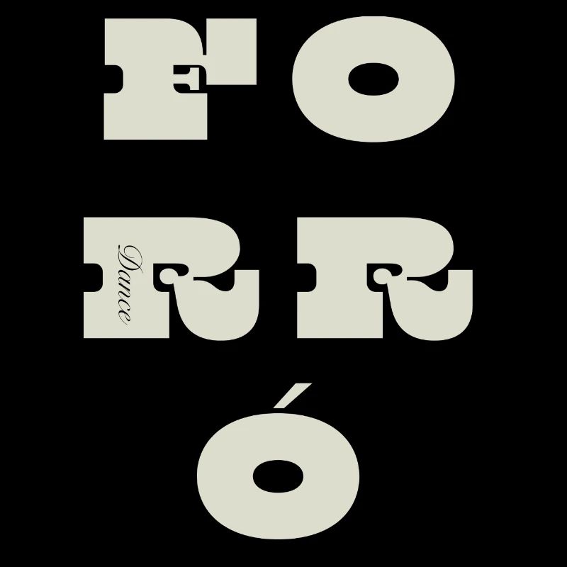 Forro Dance Logo in white black