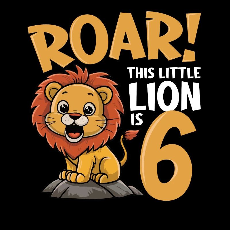 6 Anniversaire Garçon Lion