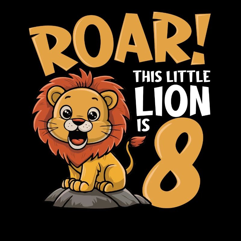 8 Birthday Boy Lion