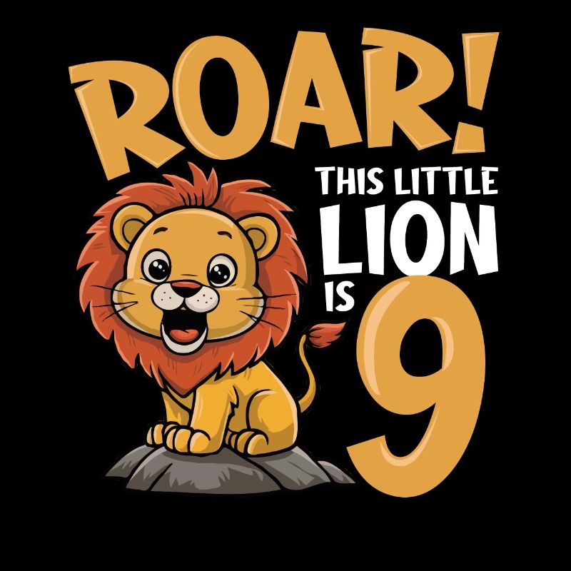 9 Anniversaire Garçon Lion