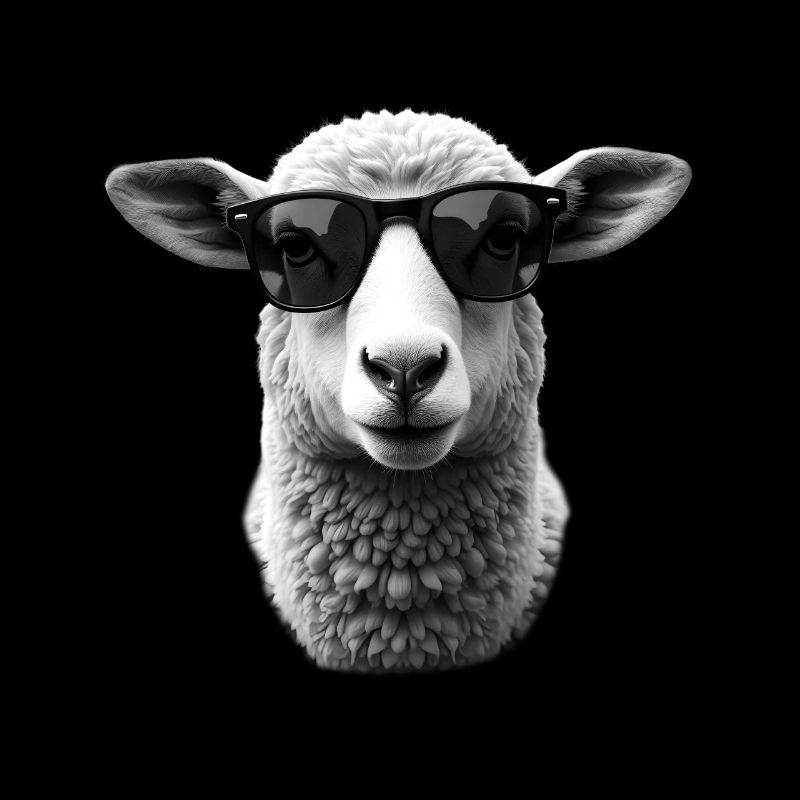 Sheep with Sunglasses Animal Motif Shepherd Sheep