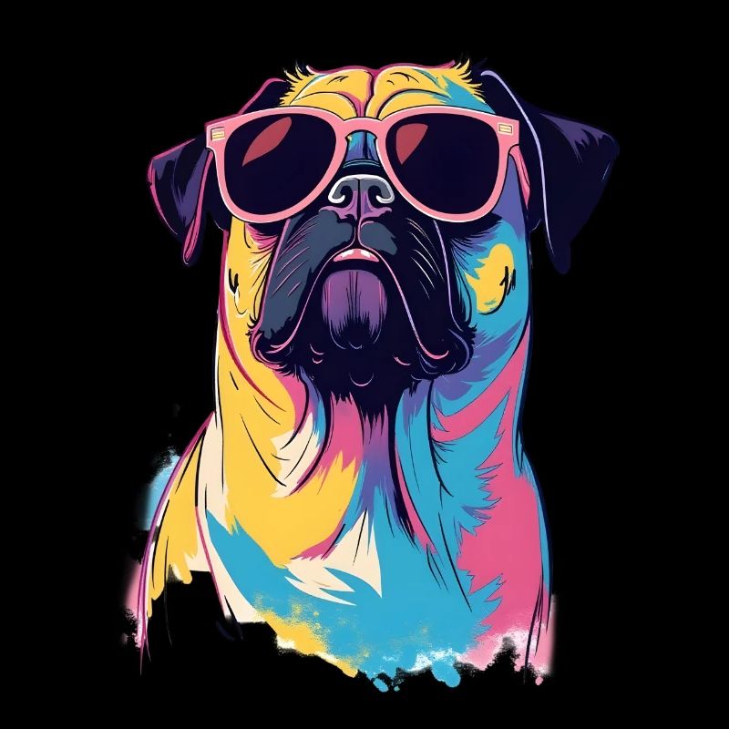 Mops Kunst Kunstwerk Pop Art Mops