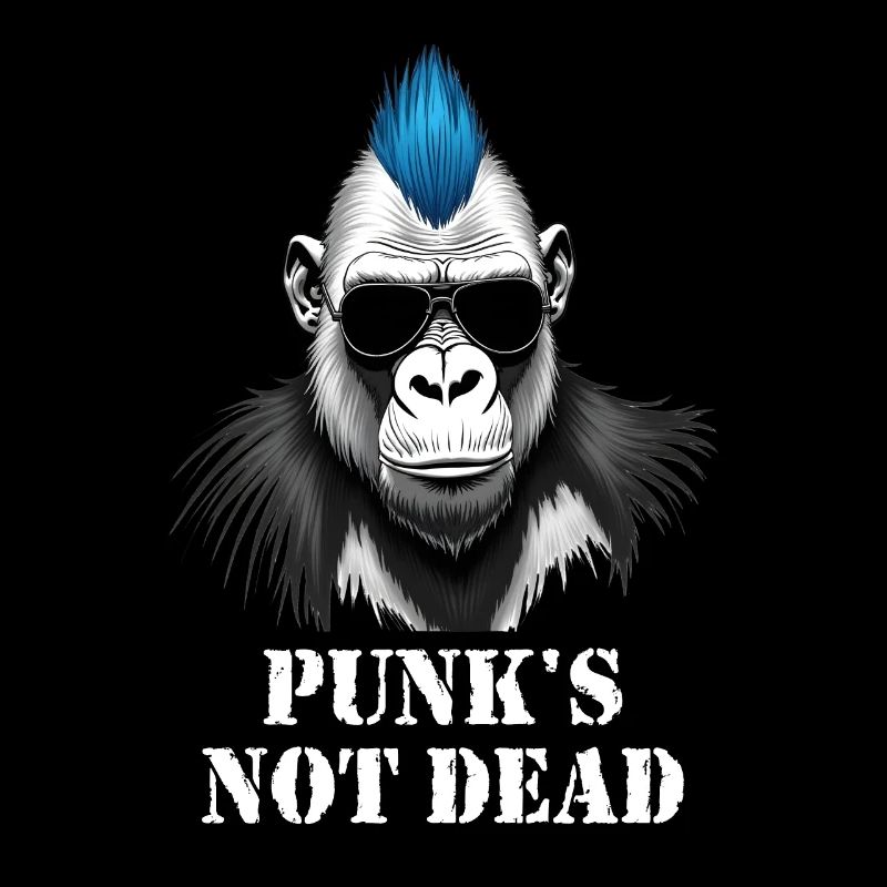Lunettes de soleil Gorilla Punk n’est pas mort Punker