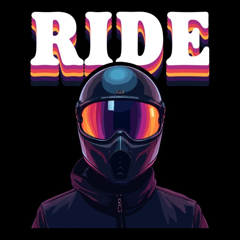 Design de motard cool avec le texte