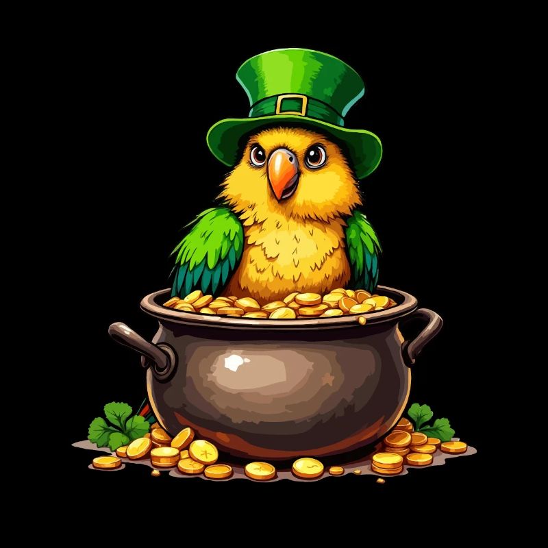 Papagei St. Patricks Day Outfit Vogel