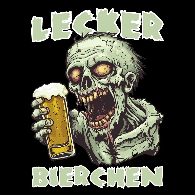 Lecker Bierchen X Zombie mit Bier spaßiges