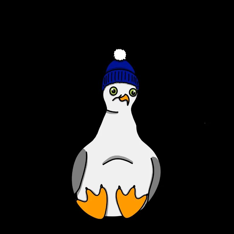 Mouette avec chapeau - Oiseau, Mer, Mer Baltique