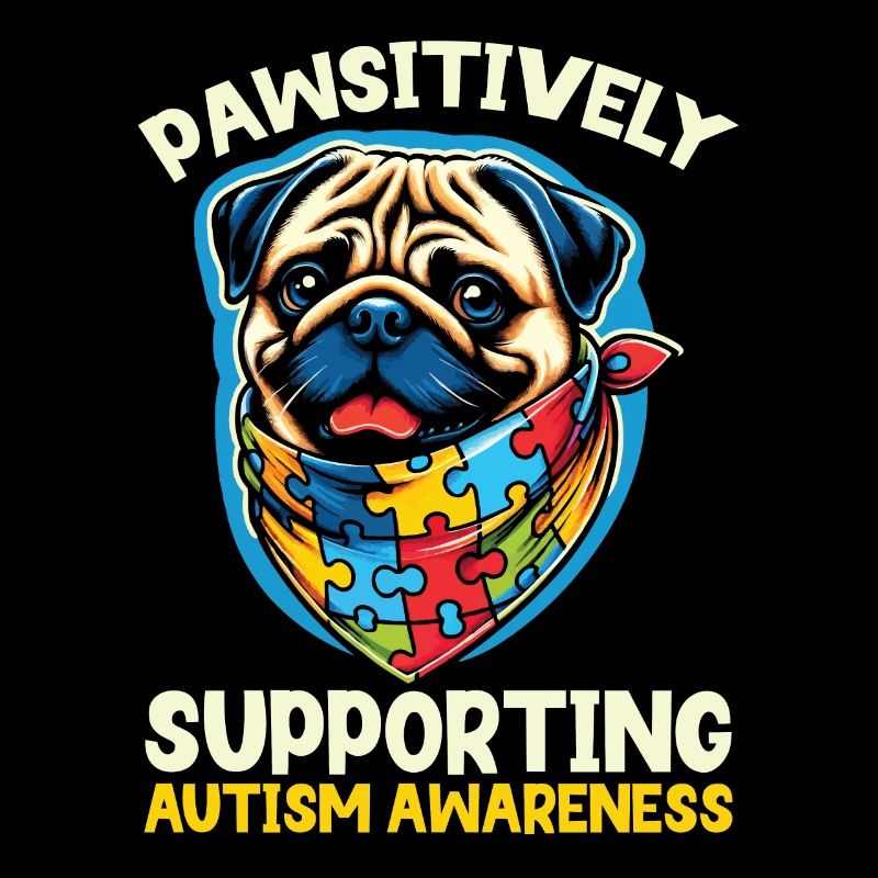 Autism Pug Autistic Dog Lover