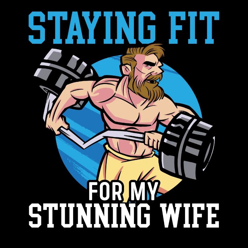 Lustiger Ehemann, Motivation, Bodybuilder, Lachen,