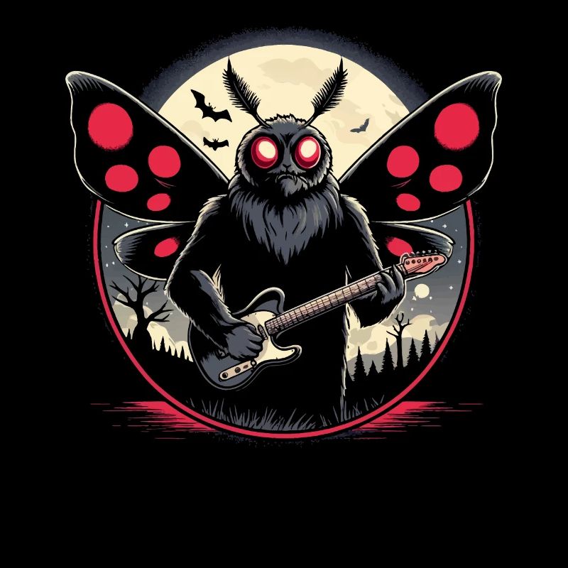 Mothman Point Pleasant Guitar Lover Cryptid