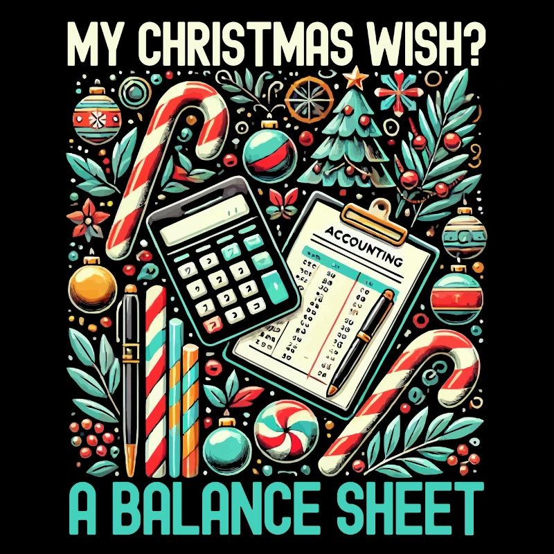 Père Noël comptable de Noël drôle