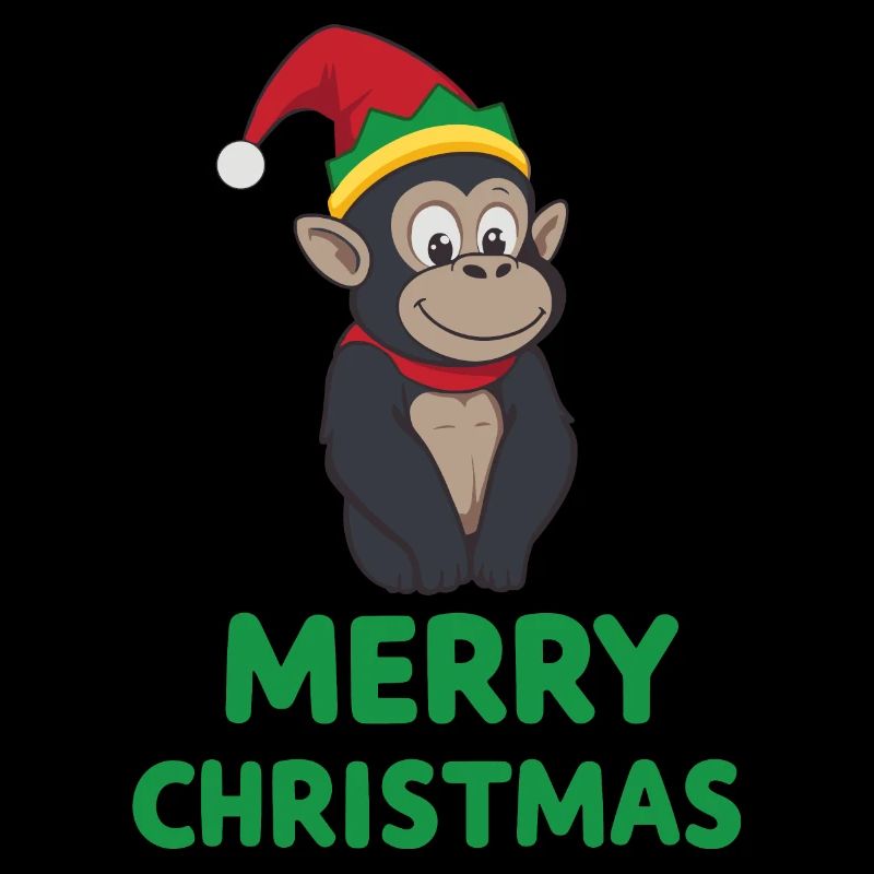 Cute Christmas monkey