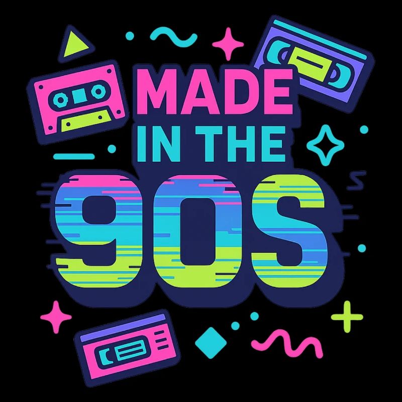 Made in the 90s – Buntes Retro Vintage Design
