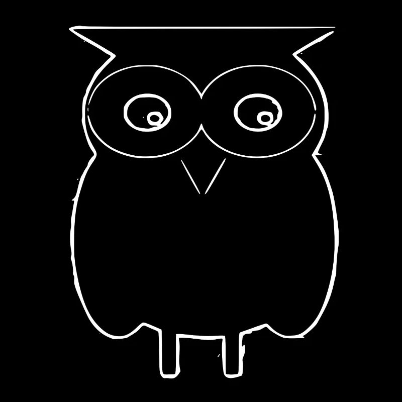 Eule - Symbol / weiß