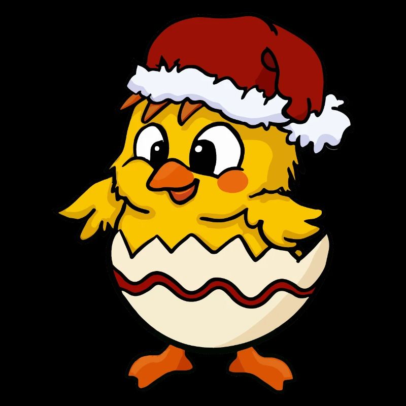 Christmas Easter chick with Christmas hat