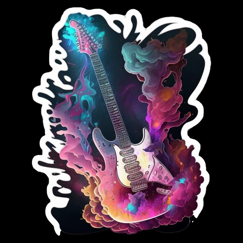 Psychedelische E-Gitarre