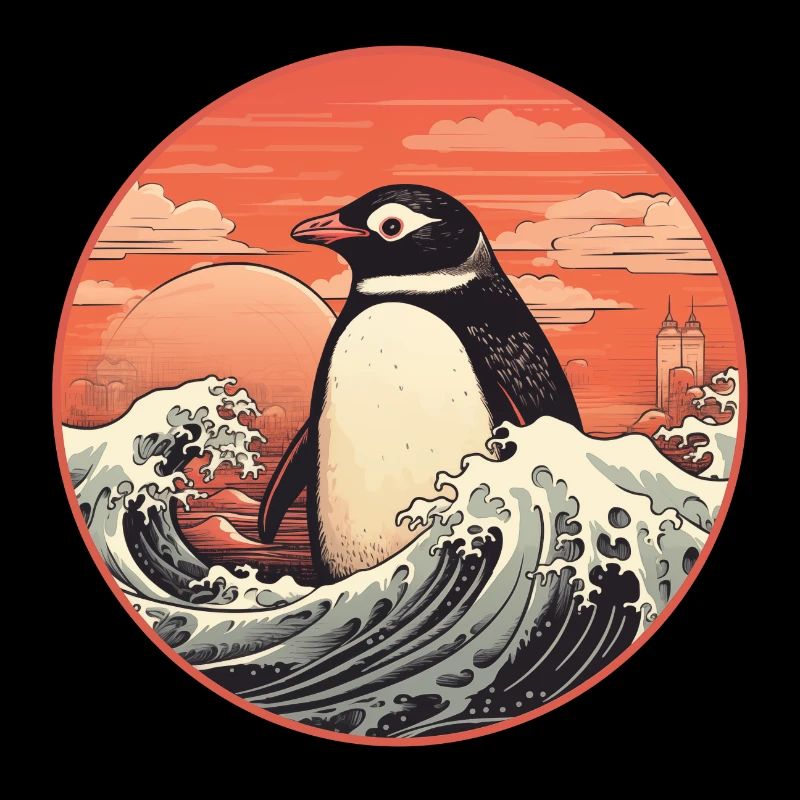 Penguin Ukiyo-e no1