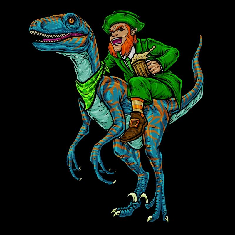Leprechaun Rides Velociraptor | St. Patrick's Day