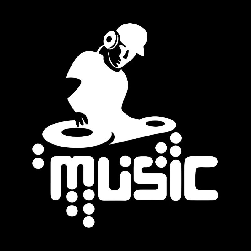 Techno DJ Party Club Design mit Turntable Motiv