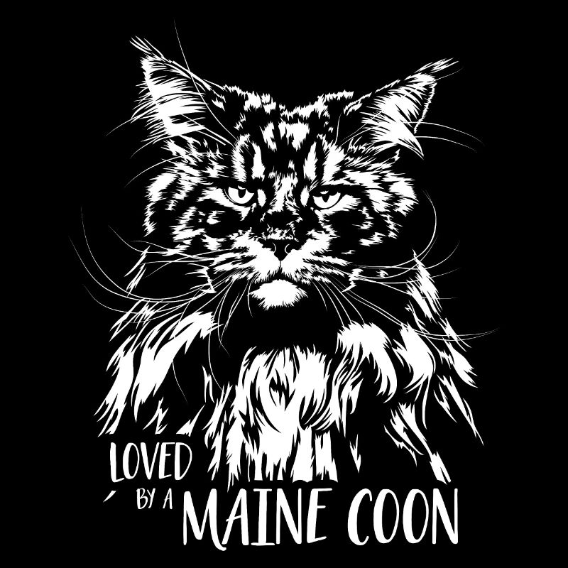 Loved by a Maine Coon cat saying cat Wilsigns