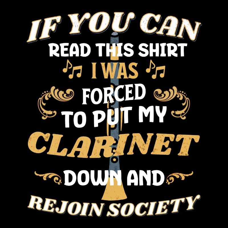 Funny Clarinet Introverted Retro Vintage