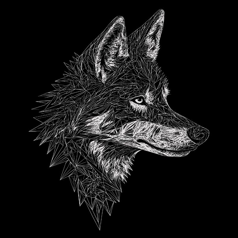 Husky sideways and half wolf