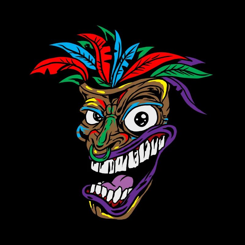 Cannabis Tiki Mask Smoke Hemp Grass Pot Leaf Gift