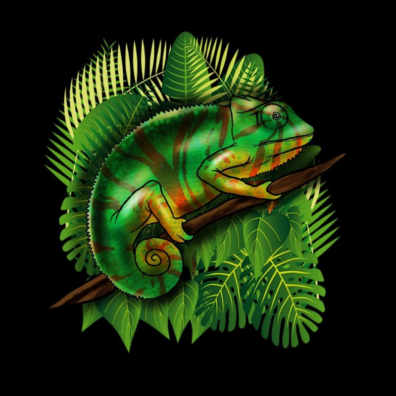 Chamäleon-Dschungel-tierisches cooles Eidechsen-tropisches Geschenk