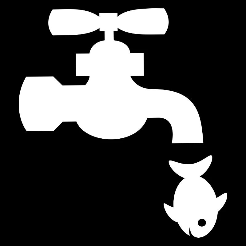 goutte de poisson robinet blanc