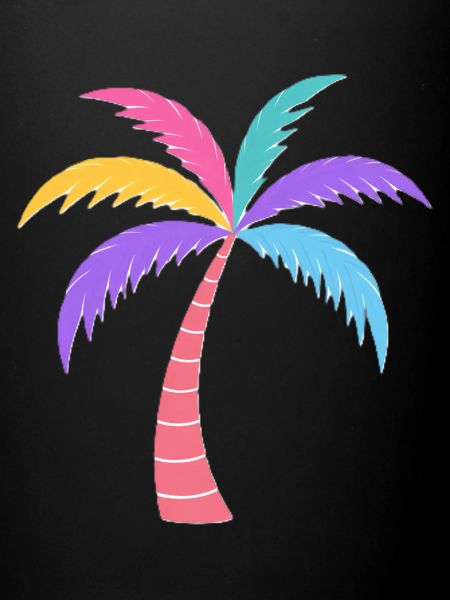 Bunte Palme Regenbogenfarben
