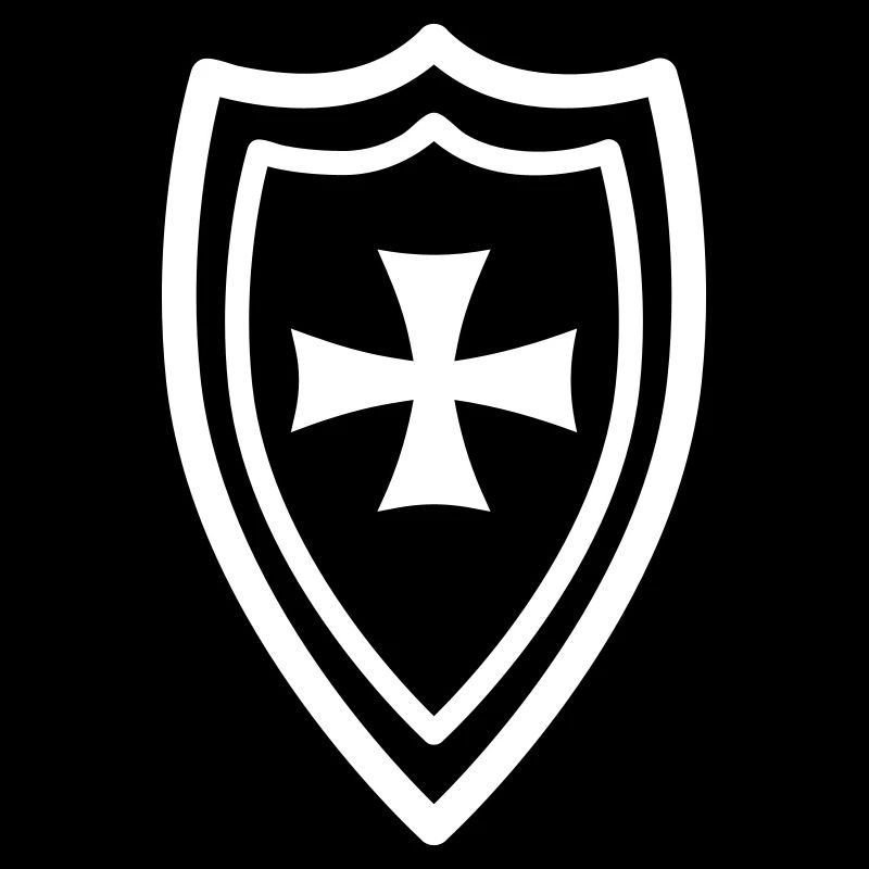 Knight Shield Armor Red Cross 1c