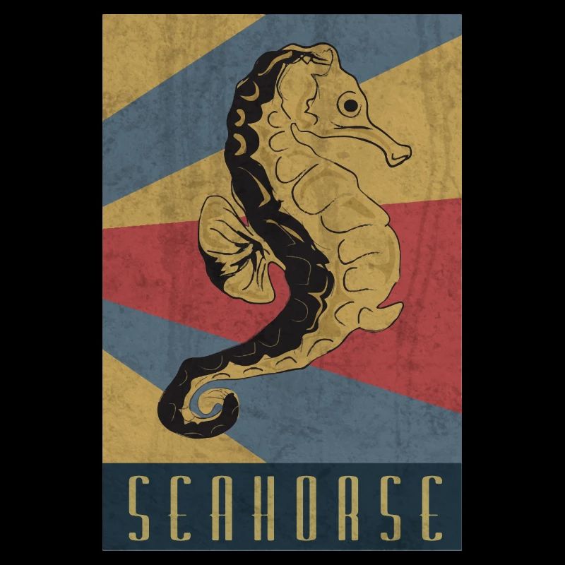 Seepferdchen Retro Seepferd Geschenk