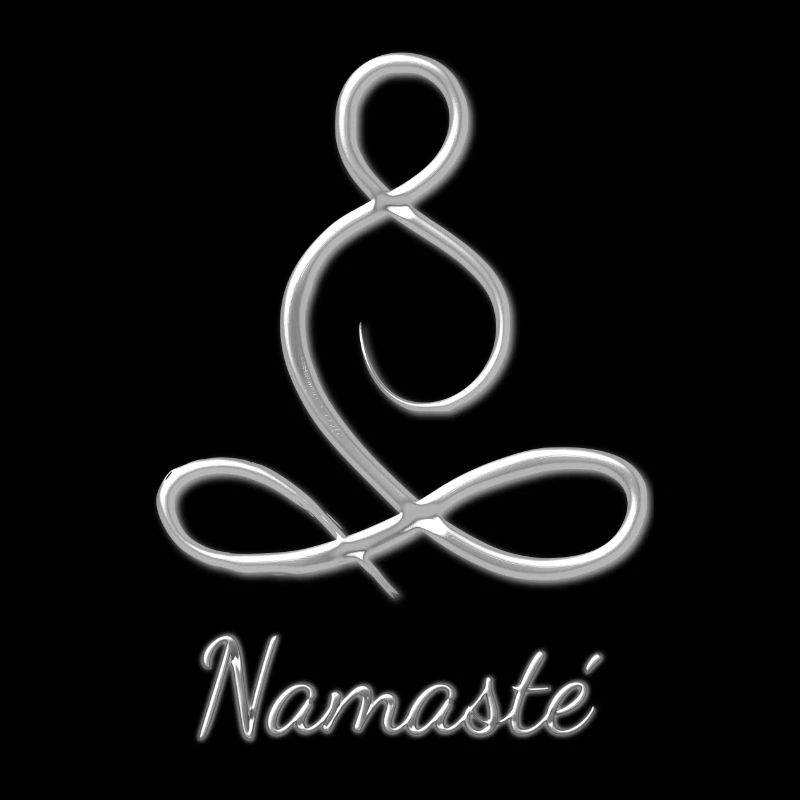 Namasté argent 3D