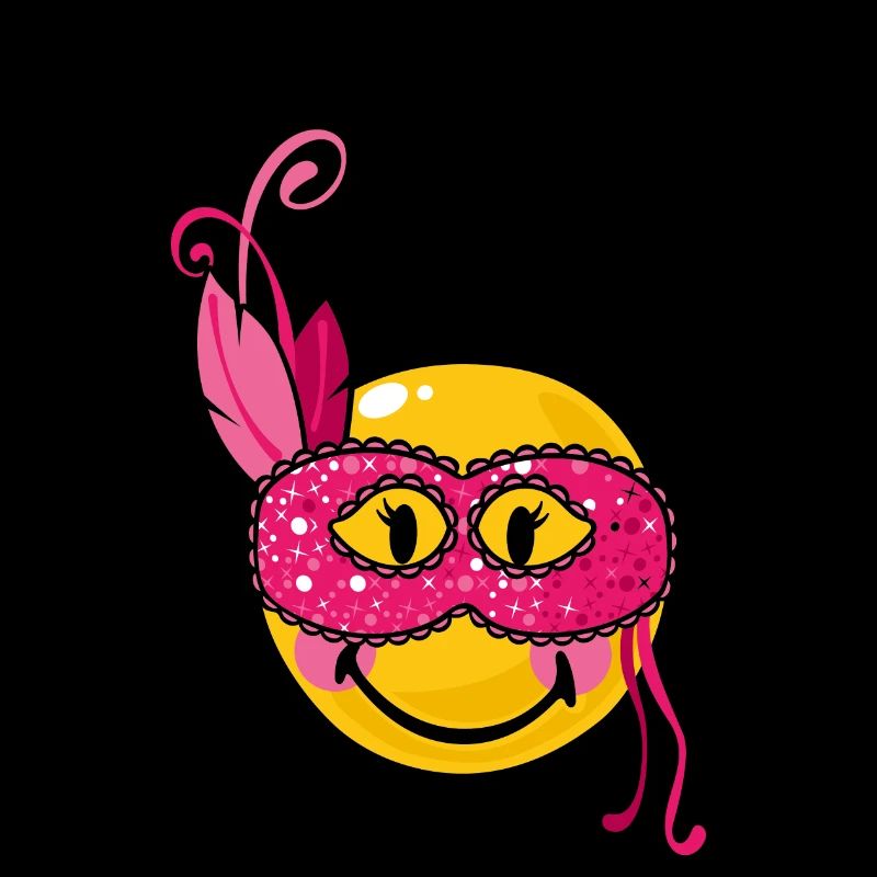 Smiley Burlesque Mask