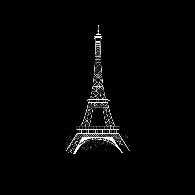 Eiffel Tower white