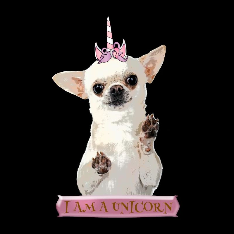 ICH BIN EIN WEIßES CHIHUAHUA-EINHORN