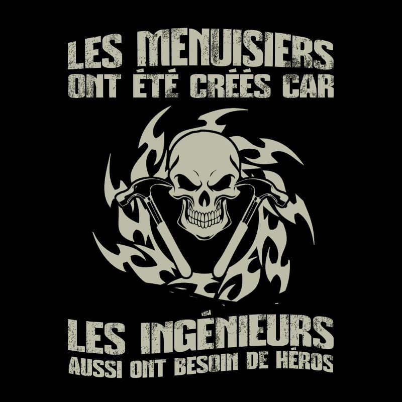 Tee Shirt Menuisiers - Mug à capuche charpentier