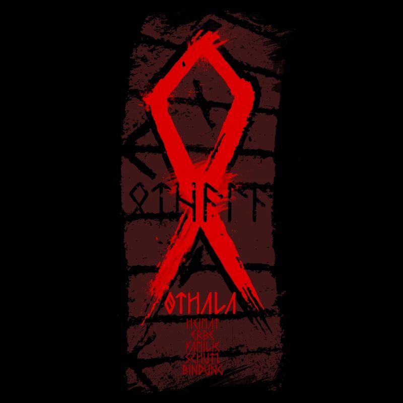 Affiche de signification du script runique runique