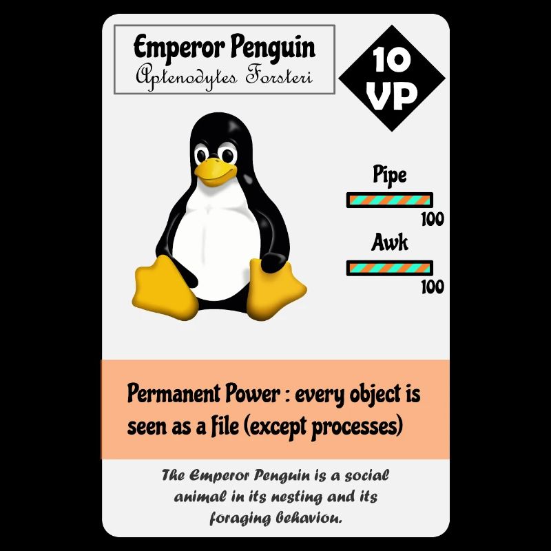 Linux board game card