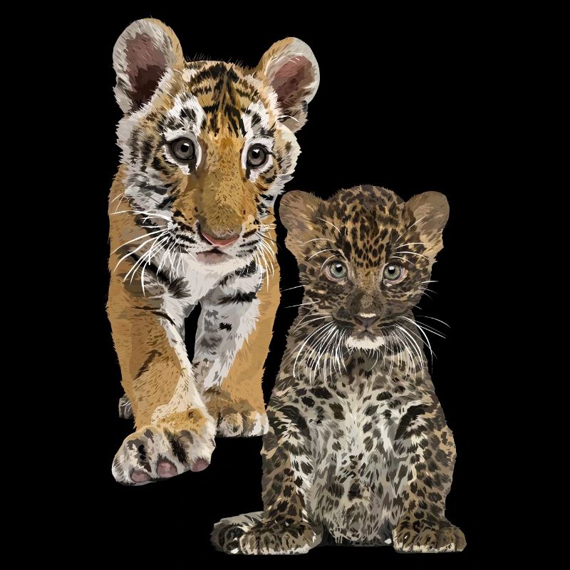 Leopard und Tiger