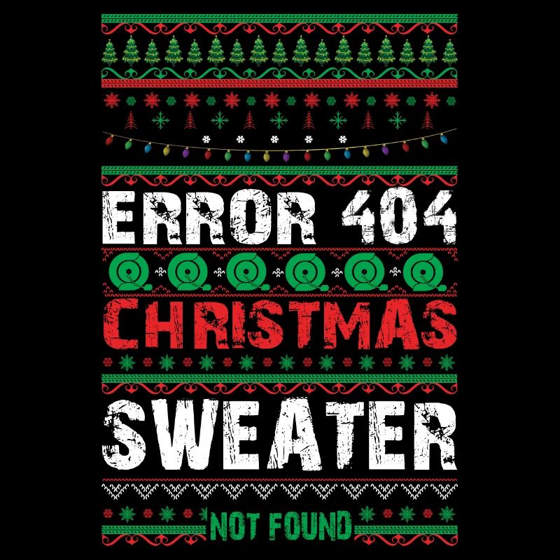 Error 404 Christmas Sweater Not Found Computer