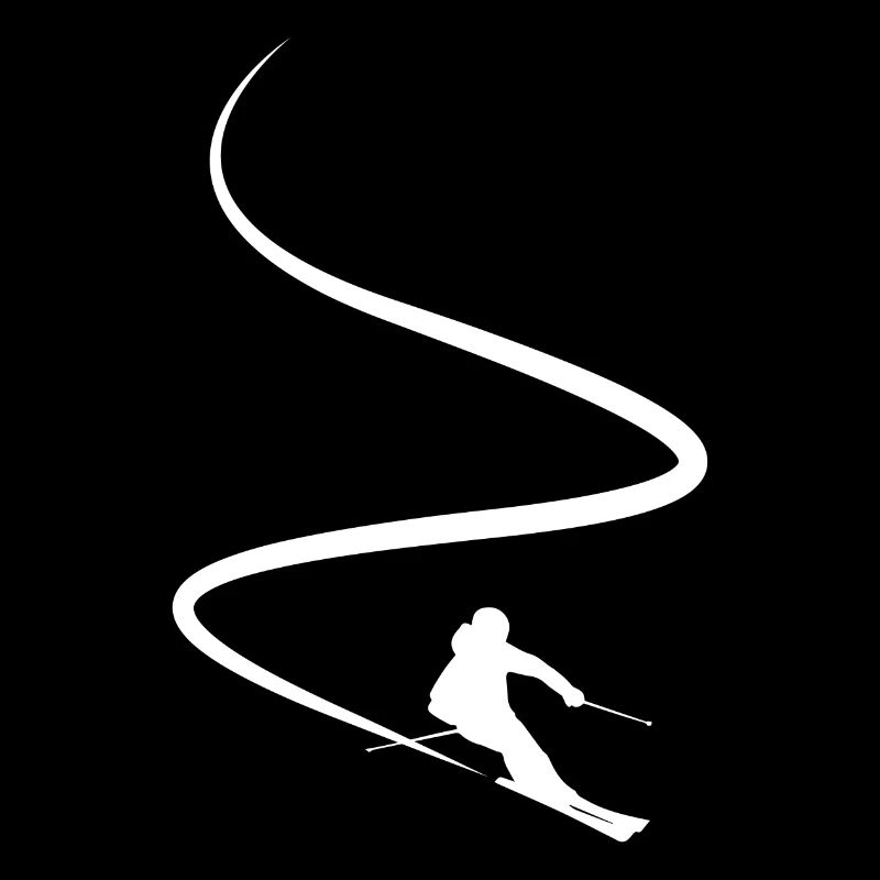 Skifahrer Berge Abfahrt