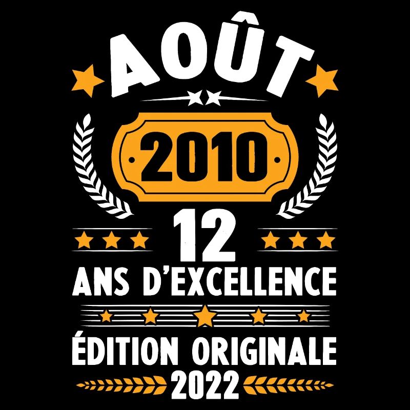 Cadeau D'anniversaire Rétro 12 Ans Août 2010