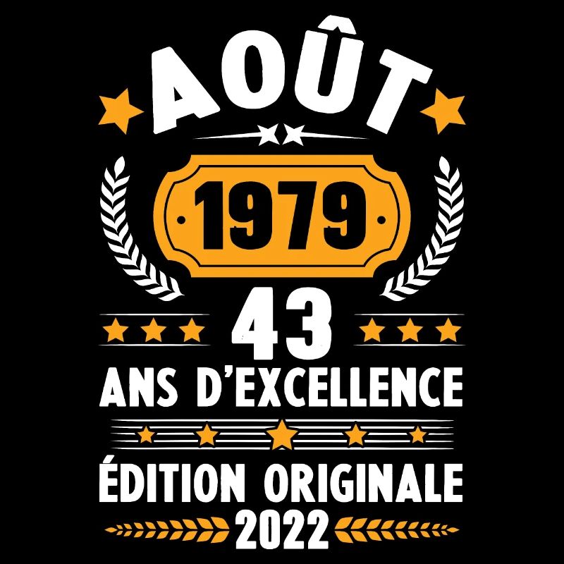 Cadeau D'anniversaire Rétro 43 Ans Août 1979