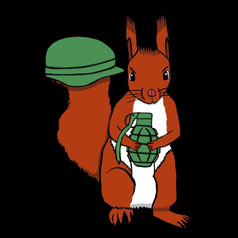 Squirrel with grenade