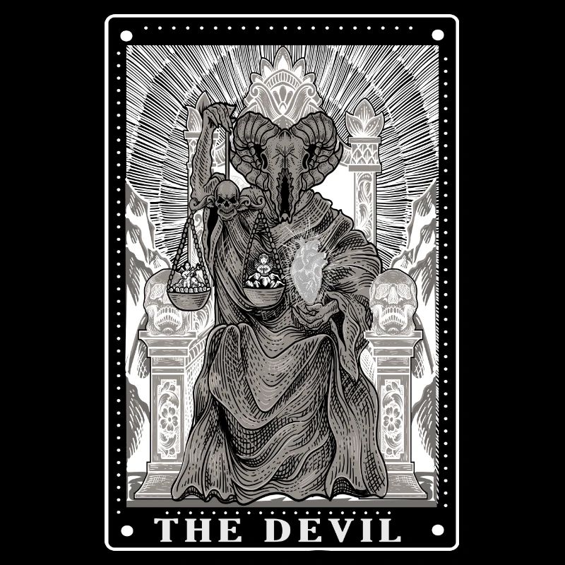 Gothique - Le Diable - Conception de cartes de tarot